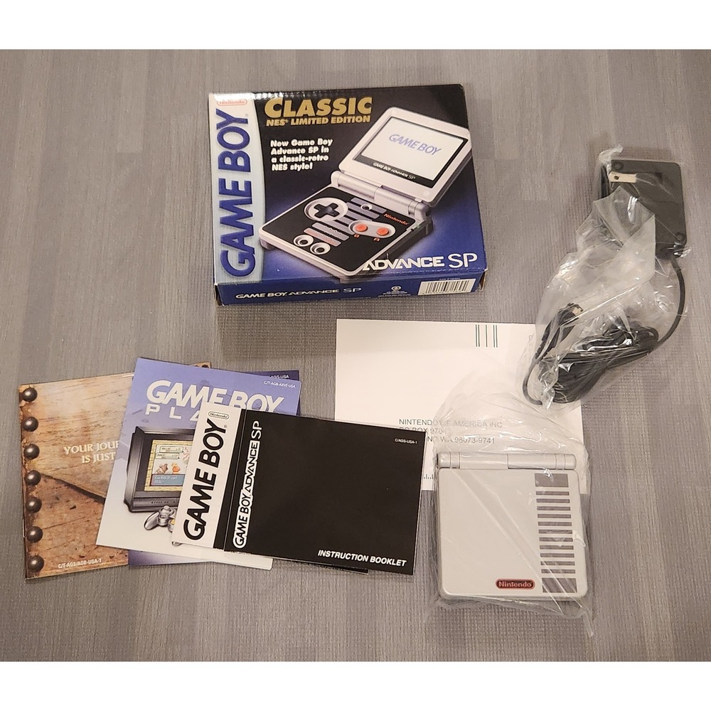 Nintendo Game Boy Advance SP Classic NES Limited Edition Console CIB